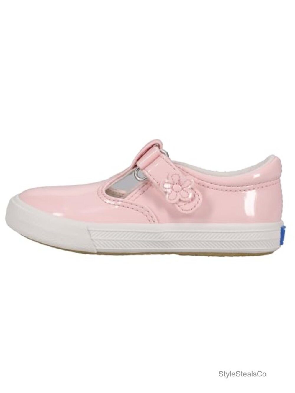 Keds Girl's T-Strap Flats with Memory Foam